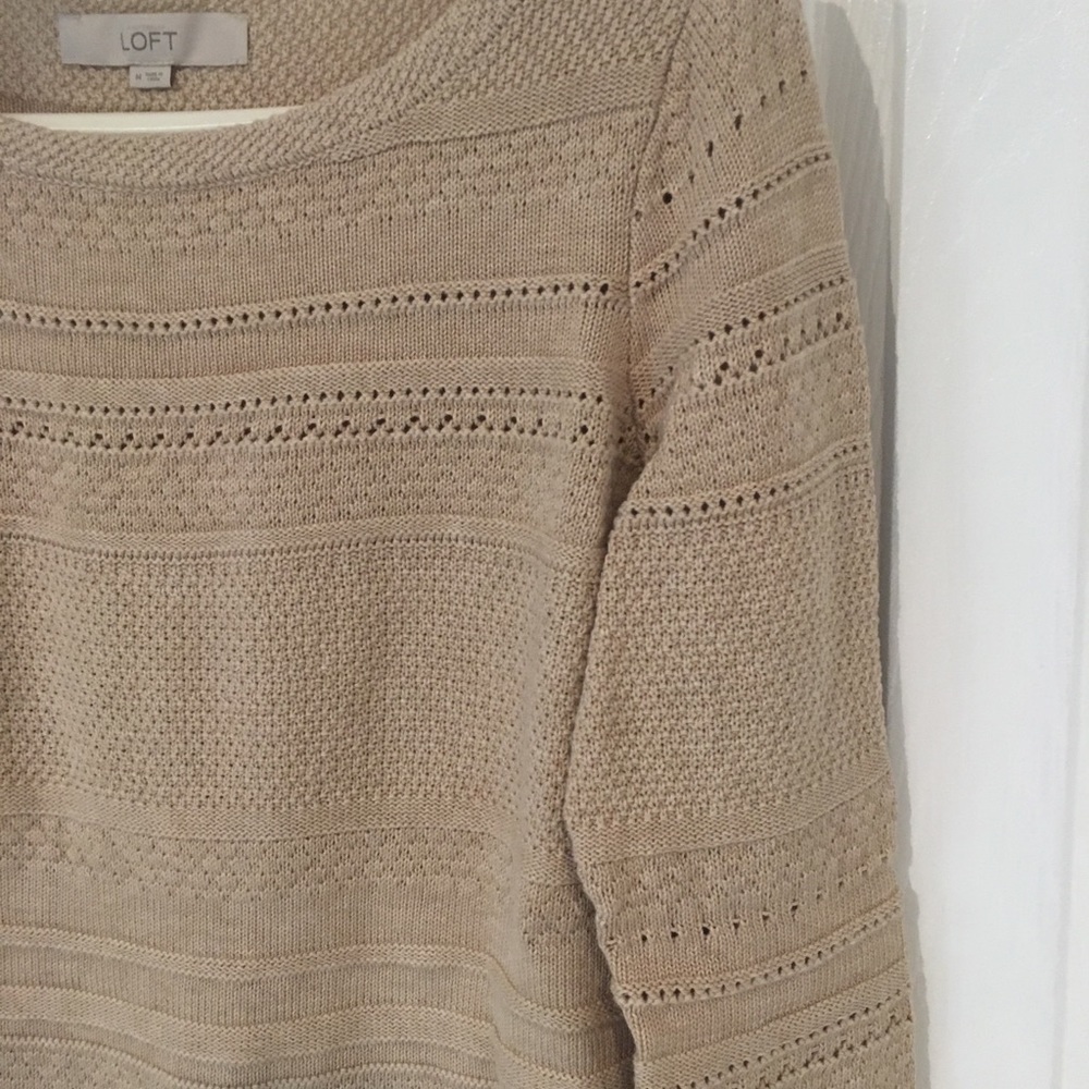 Loft tan sweater. Size medium. - Picture 2 of 6